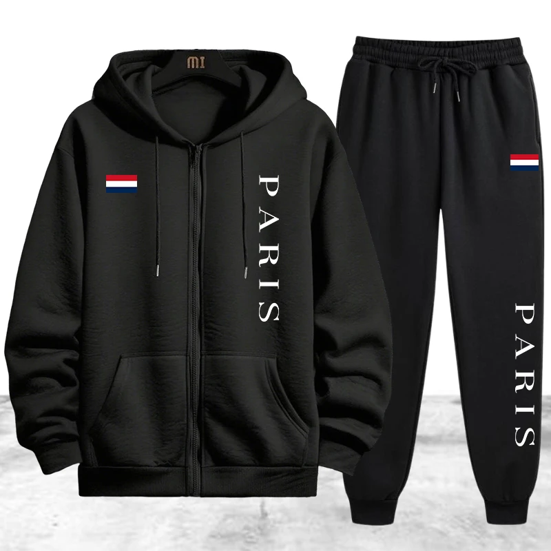 Winter Clothing Equipment - Paris Printing Erkek Eşofman Günlük Fermuarlı