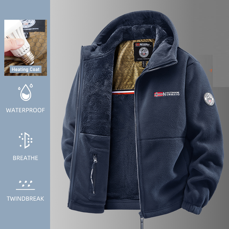 Windproof Jacket Softshell - Erkekler Isıtmalı Ceket Kış Polar Polar