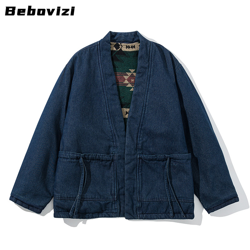 Traditional Winter Japanese Clothing - Moda Vintage Geri Dönüşümlü Ceket Kimono