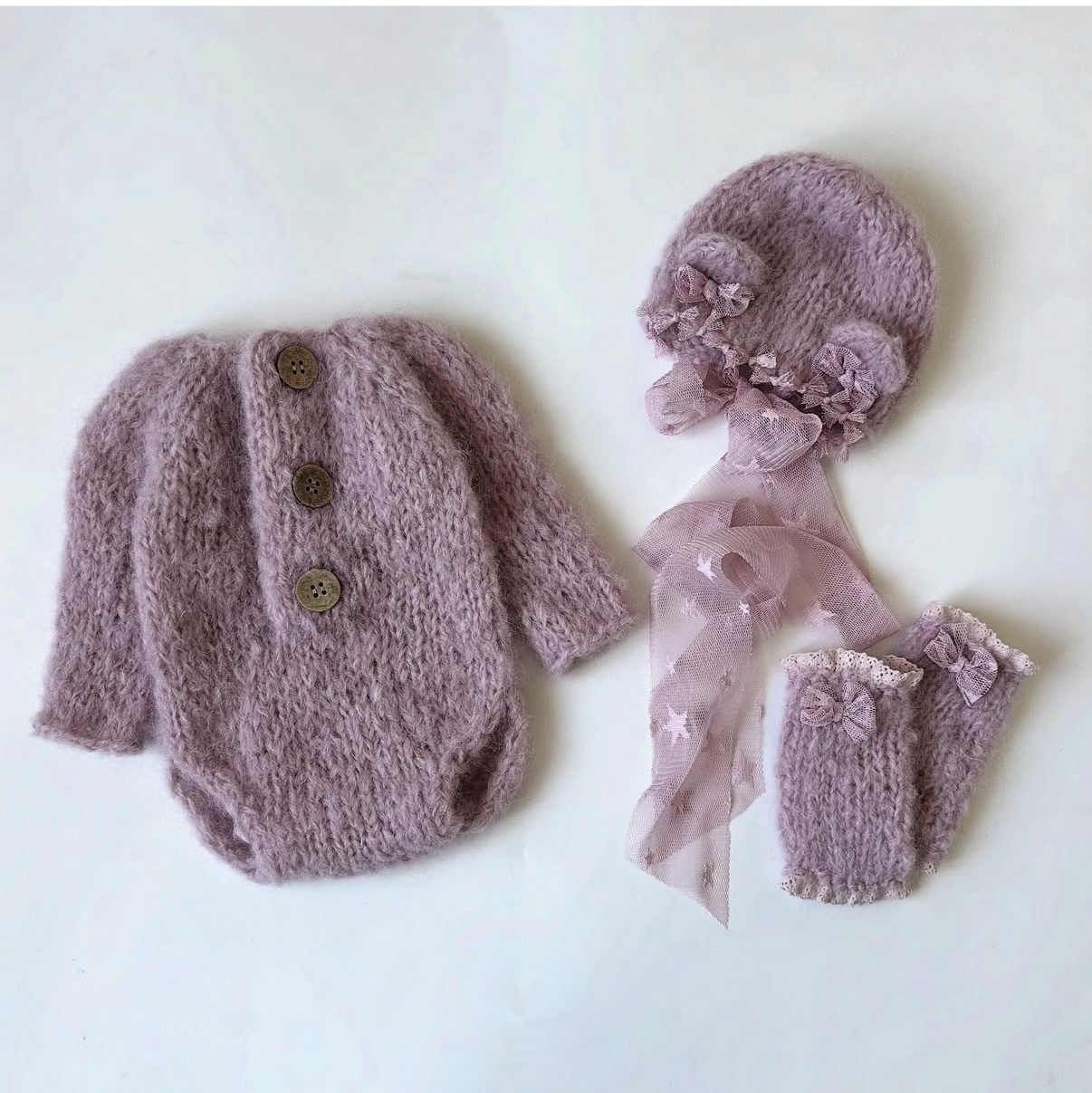 Winter Clothing For Babies - Yenidoğan Kız Bebek Örme Tulum Şapka