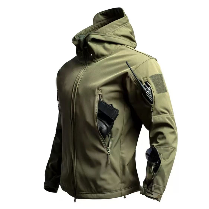 Windproof Jacket Softshell - Erkekler Askeri Taktik Kış Sonbahar Sıcak