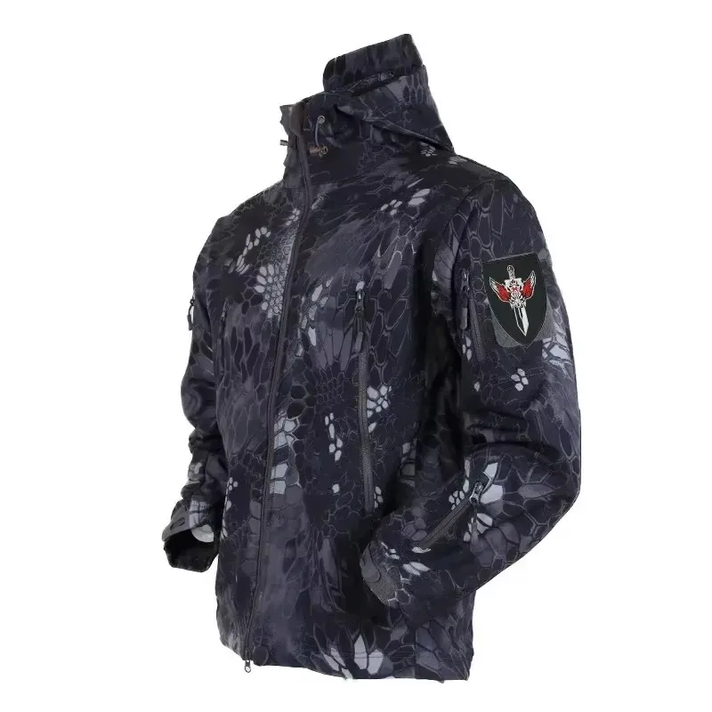 Windproof Jacket Softshell - 5XL 6XL CP Kamuflaj Yumuşak Kabuk